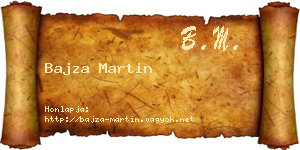 Bajza Martin névjegykártya